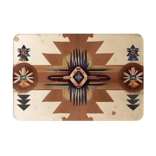 HOMEFC Fußmatte mit Indianer-Muster, für Innen- und Außenbereich, 40,6 x 61 cm, rutschfest, leicht zu reinigen HOMEFC Fußmatte mit Indianer-Muster, für Innen- und Außenbereich, 40,6 x 61 cm, rutschfest, leicht zu reinigen von HOMEFC