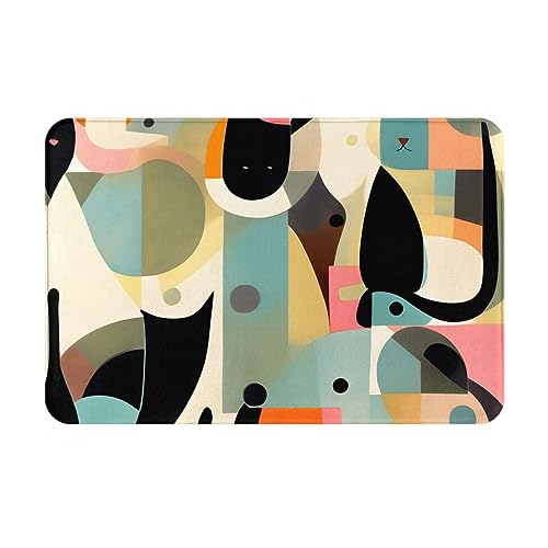 HOMEFC Moderne Katzen-Fußmatte aus der Mitte des Jahrhunderts, für drinnen und draußen, für den Innen- und Außenbereich, 40,6 x 61 cm, rutschfeste Outdoor-Fußmatten, leicht zu reinigen HOMEFC Moderne Katzen-Fußmatte aus der Mitte des Jahrhunderts, für drinnen und draußen, für den Innen- und Außenbereich, 40,6 x 61 cm, rutschfeste Outdoor-Fußmatten, leicht zu reinigen von HOMEFC