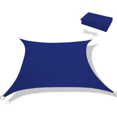 HOMEFC Sonnenschutzsegel Baldachin, rechteckiger Stoffschirm ft, atmungsaktiver Blockbaldachin für den Außenbereich,Treasure Blue,10 * 10 * 10ft von HOMEFC