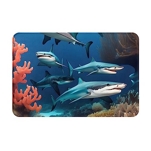 HOMEFC U-Boot-Haifisch-Korallen-Fußmatte, für Innen- und Außenbereich, Terrassen-Eingangsmatten, Willkommens-Matten, 40,6 x 61 cm, rutschfeste Outdoor-Fußmatten, leicht zu reinigen HOMEFC U-Boot-Haifisch-Korallen-Fußmatte, für Innen- und Außenbereich, Terrassen-Eingangsmatten, Willkommens-Matten, 40,6 x 61 cm, rutschfeste Outdoor-Fußmatten, leicht zu reinigen von HOMEFC
