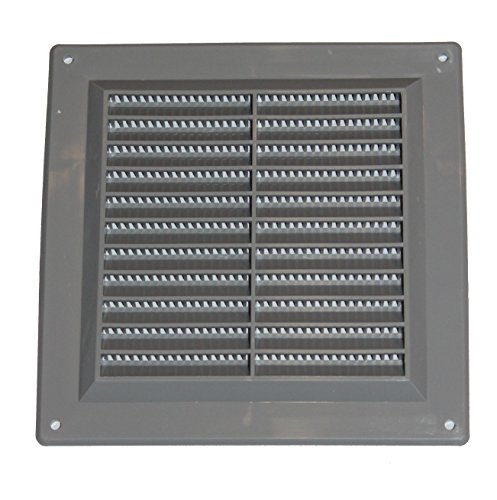 Lüftungsgitter - Abluftgitter aus Kunststoff mit Insektenschutz: 150 x 150 mm - grau Gitter , vr1515b Lüftungsgitter - Abluftgitter aus Kunststoff mit Insektenschutz: 150 x 150 mm - grau Gitter , vr1515b von HOMEHOBBY