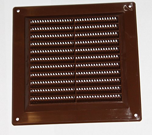 Vr1515b Ventilation Grille Plastic with Insect Protection 150 x 150 mm Brown von HOMEHOBBY