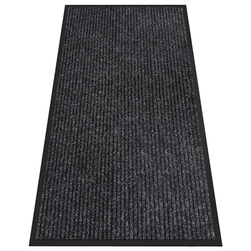 HOMEK Fußmatte für drinnen und draußen, 1,8 x 91,4 cm, Fußmatte für den Eingangsbereich, Gummi-Rückseite, rutschfeste Fußmatte für den Außenbereich, super saugfähig, kommerzielle Bodenmatte für von HOMEK