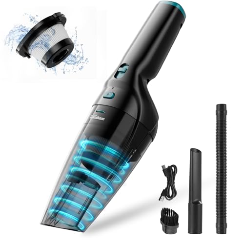 HOMEKANE Handstaubsauger, 9500Pa Handstaubsauger Akku Beutellos Nass&Trocken mit Waschbar HEPA-Filter Handsauger Kabellos Staubsauger per Auto, Haus von HOMEKANE