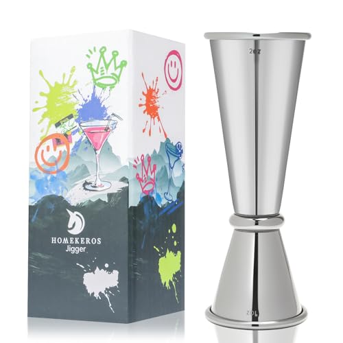 Double Cocktail Messbecher: Edelstahl Bar Measuring Cocktail Jigger 1oz/2oz(30ml&60ml) von HOMEKEROS von HOMEKEROS
