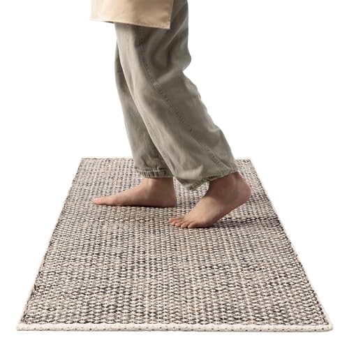 HOMELEVEL Küchenteppich waschbar rutschfest - Küchenläufer 60x180cm - Teppich Küche - Küche Teppich - Küchenmatte Teppichläufer - Läufer Küche Flur - Grau von HOMELEVEL