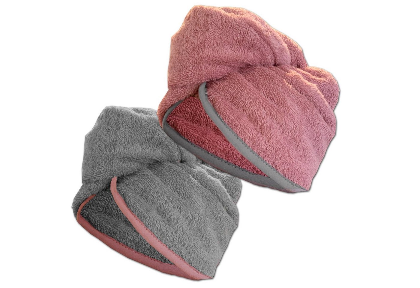 HOMELEVEL Turban-Handtuch Frottee Turban Haarturban mit Gummi für Kinder aus 100% Baumwolle, (2-St) von HOMELEVEL