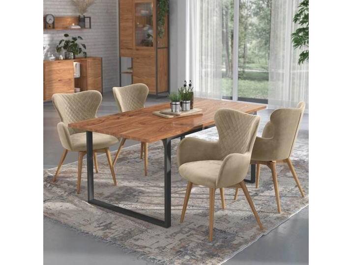 HOMELIV. Almond Essgruppe 5-tlg. Tisch 180x90cm Natur HOMELIV. Almond Essgruppe 5-tlg. Tisch 180x90cm Natur von HOMELIV