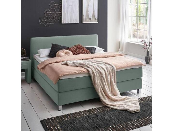 HOMELIV. Boxspringbett Ferryland Webstoff 180x200cm Bonellfederkern-Box Härtegrad: H2 Blau klassischer Stil HOMELIV. Boxspringbett Ferryland Webstoff 180x200cm Bonellfederkern-Box Härtegrad: H2 Blau klassischer Stil von HOMELIV