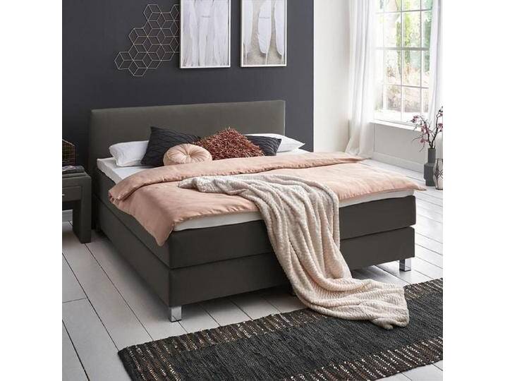 HOMELIV. Boxspringbett Ferryland Webstoff 180x200cm Bonellfederkern-Box Härtegrad: H2 Dunkelgrau klassischer Stil HOMELIV. Boxspringbett Ferryland Webstoff 180x200cm Bonellfederkern-Box Härtegrad: H2 Dunkelgrau klassischer Stil von HOMELIV