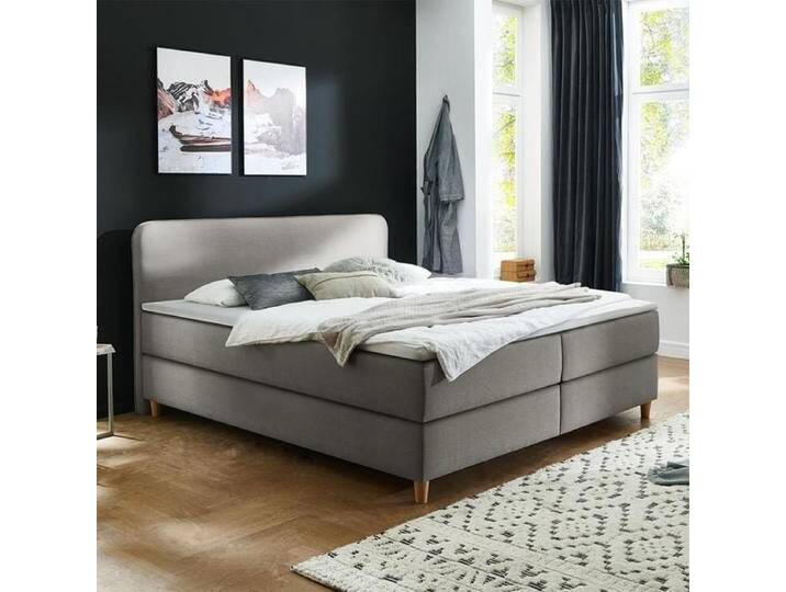 HOMELIV. Boxspringbett Kannur Webstoff 100x200cm Bonellfederkern-Box Härtegrad: H2 Hellgrau skandinavisch HOMELIV. Boxspringbett Kannur Webstoff 100x200cm Bonellfederkern-Box Härtegrad: H2 Hellgrau skandinavisch von HOMELIV