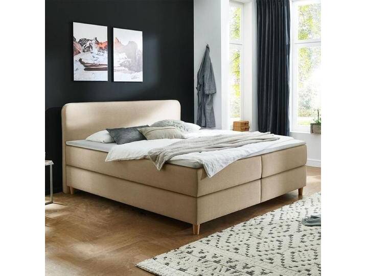HOMELIV. Boxspringbett Kannur Webstoff 200x200cm Bonellfederkern-Box Härtegrad: H3 skandinavisch HOMELIV. Boxspringbett Kannur Webstoff 200x200cm Bonellfederkern-Box Härtegrad: H3 skandinavisch von HOMELIV