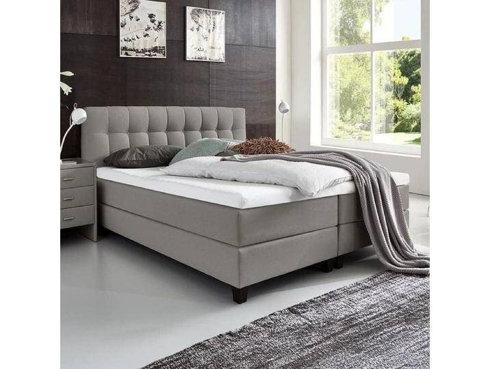 HOMELIV. Boxspringbett Luciano Webstoff 100x200cm Bonellfederkern-Box Härtegrad: H2 Hellgrau klassischer Stil HOMELIV. Boxspringbett Luciano Webstoff 100x200cm Bonellfederkern-Box Härtegrad: H2 Hellgrau klassischer Stil von HOMELIV