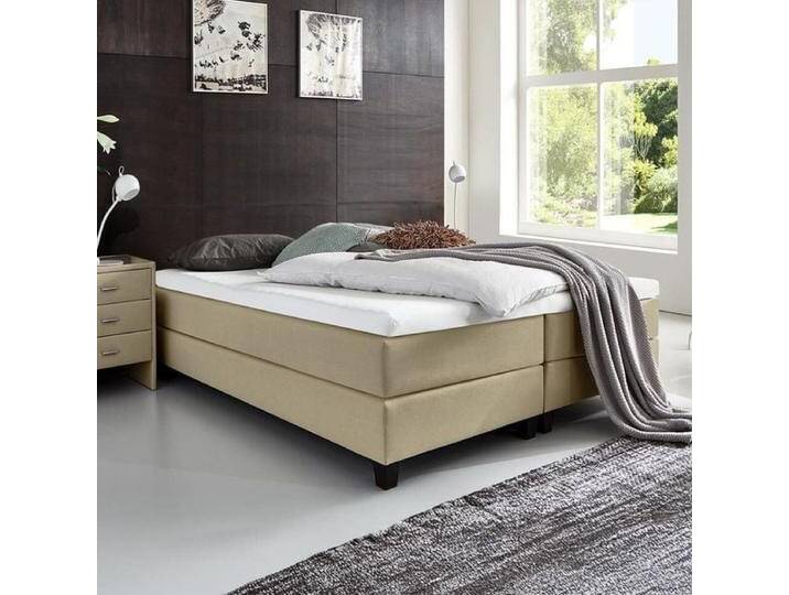 HOMELIV. Boxspringbett Luciano Webstoff ohne Kopfteil 180x200cm Bonellfederkern-Box Härtegrad: H2 klassischer Stil HOMELIV. Boxspringbett Luciano Webstoff ohne Kopfteil 180x200cm Bonellfederkern-Box Härtegrad: H2 klassischer Stil von HOMELIV