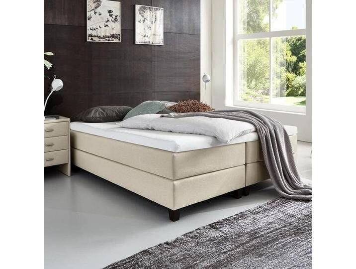 HOMELIV. Boxspringbett Luciano Webstoff ohne Kopfteil 200x200cm Box Federung Härtegrad: H3 klassischer Stil HOMELIV. Boxspringbett Luciano Webstoff ohne Kopfteil 200x200cm Box Federung Härtegrad: H3 klassischer Stil von HOMELIV