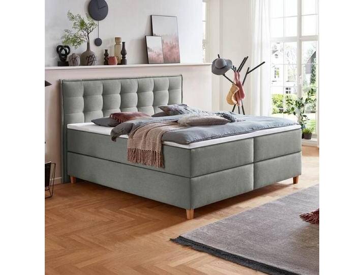 HOMELIV. Boxspringbett Lusaka Webstoff 140x200cm Bonellfederkern-Box Härtegrad: H3 Hellgrau skandinavisch HOMELIV. Boxspringbett Lusaka Webstoff 140x200cm Bonellfederkern-Box Härtegrad: H3 Hellgrau skandinavisch von HOMELIV