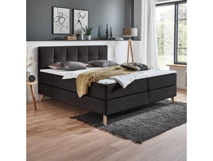 HOMELIV. Boxspringbett Maliana Webstoff 160x200cm Bonellfederkern-Box Härtegrad: H2 Dunkelgrau skandinavisch HOMELIV. Boxspringbett Maliana Webstoff 160x200cm Bonellfederkern-Box Härtegrad: H2 Dunkelgrau skandinavisch von HOMELIV