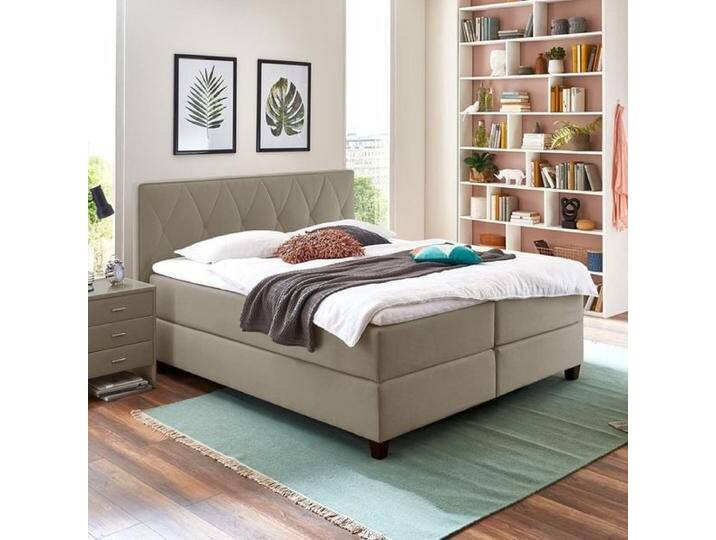 HOMELIV. Boxspringbett Midway Webstoff 120x200cm Box ohne Federung Härtegrad: H3 Taupe klassischer Stil HOMELIV. Boxspringbett Midway Webstoff 120x200cm Box ohne Federung Härtegrad: H3 Taupe klassischer Stil von HOMELIV