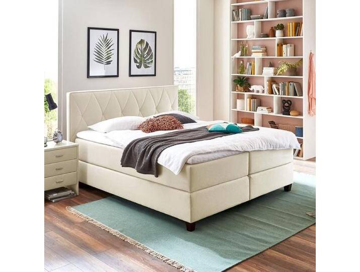 HOMELIV. Boxspringbett Midway Webstoff 140x200cm Bonellfederkern-Box Härtegrad: H4 klassischer Stil HOMELIV. Boxspringbett Midway Webstoff 140x200cm Bonellfederkern-Box Härtegrad: H4 klassischer Stil von HOMELIV