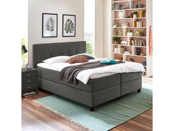 HOMELIV. Boxspringbett Midway Webstoff 180x200cm Bonellfederkern-Box Härtegrad: H3 Dunkelgrau klassischer Stil HOMELIV. Boxspringbett Midway Webstoff 180x200cm Bonellfederkern-Box Härtegrad: H3 Dunkelgrau klassischer Stil von HOMELIV