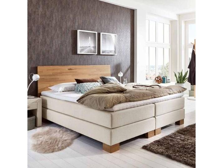 HOMELIV. Boxspringbett Peachland Webstoff 200x200cm Bonellfederkern-Box Härtegrad: H3 klassischer Stil von HOMELIV