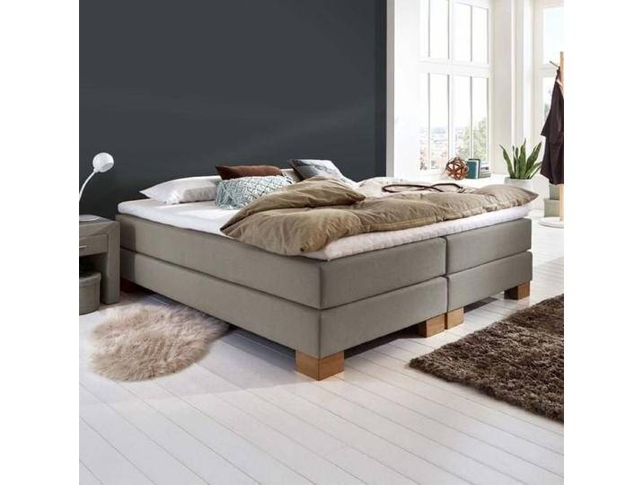 HOMELIV. Boxspringbett Peachland Webstoff ohne Kopfteil 200x200cm Bonellfederkern-Box Härtegrad: H2 Hellgrau klassischer Stil HOMELIV. Boxspringbett Peachland Webstoff ohne Kopfteil 200x200cm Bonellfederkern-Box Härtegrad: H2 Hellgrau klassischer Stil von HOMELIV