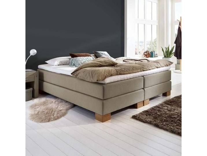 HOMELIV. Boxspringbett Peachland Webstoff ohne Kopfteil 200x200cm Bonellfederkern-Box Härtegrad: H4 Taupe klassischer Stil HOMELIV. Boxspringbett Peachland Webstoff ohne Kopfteil 200x200cm Bonellfederkern-Box Härtegrad: H4 Taupe klassischer Stil von HOMELIV