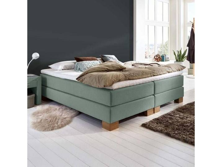 HOMELIV. Boxspringbett Peachland Webstoff ohne Kopfteil 200x200cm Box Federung Härtegrad: H2 Blau klassischer Stil HOMELIV. Boxspringbett Peachland Webstoff ohne Kopfteil 200x200cm Box Federung Härtegrad: H2 Blau klassischer Stil von HOMELIV