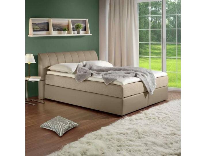 HOMELIV. Boxspringbett Sydney Kunstleder/Webstoff 160x200cm Box ohne Federung Härtegrad: H2 Taupe klassischer Stil HOMELIV. Boxspringbett Sydney Kunstleder/Webstoff 160x200cm Box ohne Federung Härtegrad: H2 Taupe klassischer Stil von HOMELIV