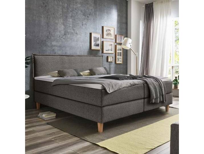HOMELIV. Boxspringbett Zibo Webstoff 100x200cm Bonellfederkern-Box Härtegrad: H4 Dunkelgrau skandinavisch HOMELIV. Boxspringbett Zibo Webstoff 100x200cm Bonellfederkern-Box Härtegrad: H4 Dunkelgrau skandinavisch von HOMELIV