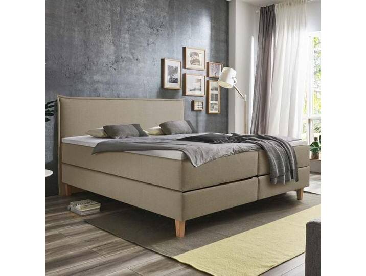 HOMELIV. Boxspringbett Zibo Webstoff 140x200cm Bonellfederkern-Box Härtegrad: H2 Taupe skandinavisch HOMELIV. Boxspringbett Zibo Webstoff 140x200cm Bonellfederkern-Box Härtegrad: H2 Taupe skandinavisch von HOMELIV