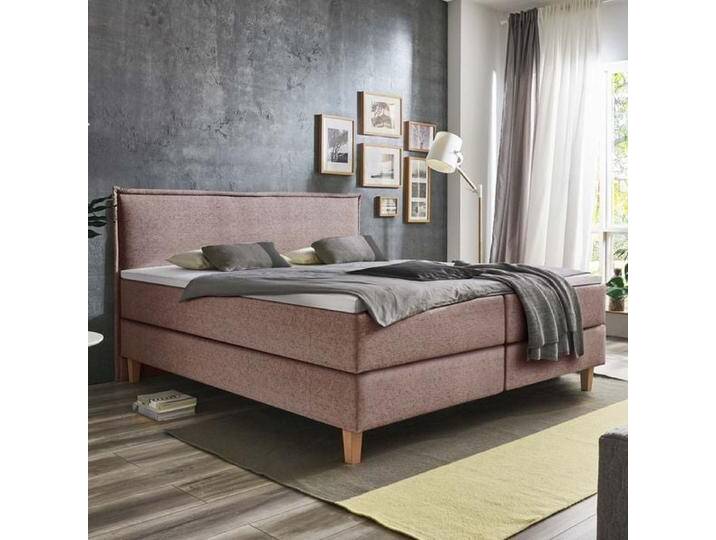 HOMELIV. Boxspringbett Zibo Webstoff 200x200cm Bonellfederkern-Box Härtegrad: H2 Rosa skandinavisch HOMELIV. Boxspringbett Zibo Webstoff 200x200cm Bonellfederkern-Box Härtegrad: H2 Rosa skandinavisch von HOMELIV