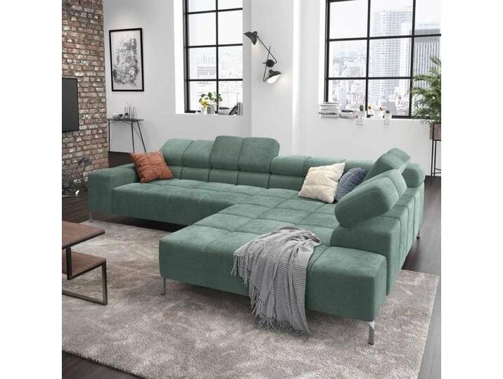 HOMELIV. Cambridge Ecksofa 321x216x85cm Feincord Grün von HOMELIV