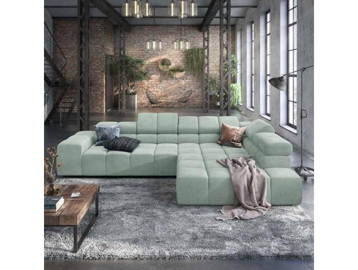 HOMELIV. Charlotta Ecksofa 319x215x82cm Matrix Mint Grün von HOMELIV