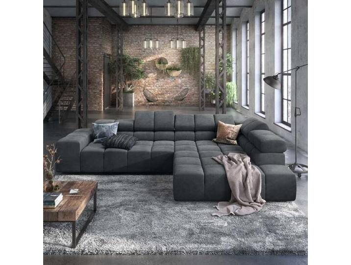 HOMELIV. Charlotta Ecksofa 319x215x82cm Matrix Steel Dunkelgrau von HOMELIV