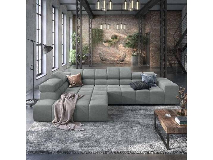 HOMELIV. Charlotta Ecksofa 319x215x82cm Matrix Stone Dunkelgrau von HOMELIV