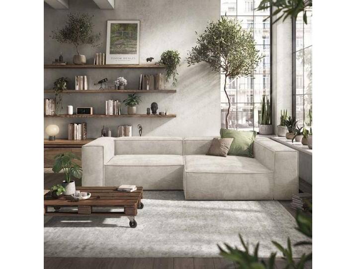 HOMELIV. Glennon Ecksofa Cord Natur von HOMELIV