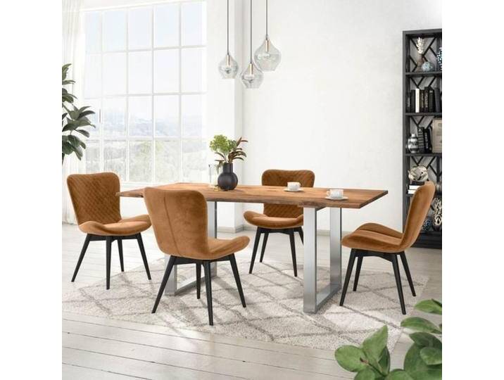 HOMELIV. Pepper Essgruppe 5-tlg. Tisch 180x90cm Natur Gelb HOMELIV. Pepper Essgruppe 5-tlg. Tisch 180x90cm Natur Gelb von HOMELIV