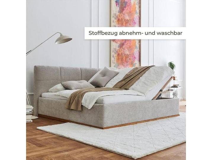 HOMELIV. Polsterbett Cadiz Webstoff mit Bettkasten und Lattenrost 140x200cm Hellgrau modern, Mit HOMELIV. Polsterbett Cadiz Webstoff mit Bettkasten und Lattenrost 140x200cm Hellgrau modern, Mit von HOMELIV
