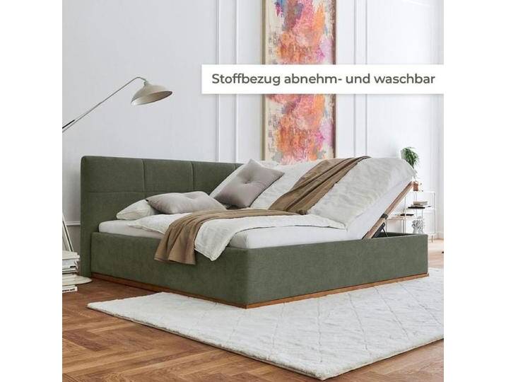 HOMELIV. Polsterbett Cadiz Webstoff mit Bettkasten und Lattenrost 180x200cm Grün modern, Mit HOMELIV. Polsterbett Cadiz Webstoff mit Bettkasten und Lattenrost 180x200cm Grün modern, Mit von HOMELIV
