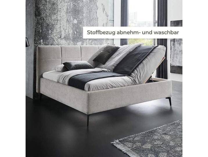 HOMELIV. Polsterbett Jackson Komfort Webstoff mit Bettkasten und Lattenrost 140x200cm Hellgrau Mit HOMELIV. Polsterbett Jackson Komfort Webstoff mit Bettkasten und Lattenrost 140x200cm Hellgrau Mit von HOMELIV
