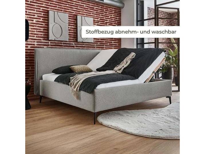 HOMELIV. Polsterbett Sheffield Komfort Webstoff mit Bettkasten und Lattenrost 140x200cm Dunkelgrau industrial, Mit HOMELIV. Polsterbett Sheffield Komfort Webstoff mit Bettkasten und Lattenrost 140x200cm Dunkelgrau industrial, Mit von HOMELIV