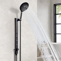 Duschsäule Ohne Armatur mit 4 Verstellbaren Seitenbrausen – Handbrause 7,5' Höhenverstellbar, Aus Edelstahl - Homelive Duschsäule Ohne Armatur mit 4 Verstellbaren Seitenbrausen – Handbrause 7,5' Höhenverstellbar, Aus Edelstahl - Homelive von HOMELIVE
