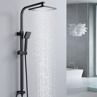 Duschsystem Schwarz Regendusche Duschset ohne Armatur mit Überkopfbrause Handbrause Duschsäule Duschsystem mit Umsteller eckig Duschsäule für Duschsystem Schwarz Regendusche Duschset ohne Armatur mit Überkopfbrause Handbrause Duschsäule Duschsystem mit Umsteller eckig Duschsäule für von HOMELODY