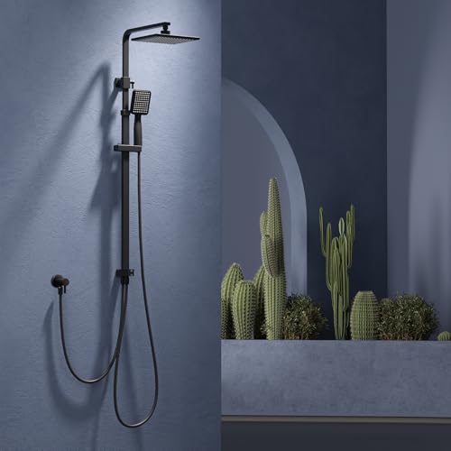 HOMELODY Duschsystem Ohne Armatur, Schwarz Regendusche Duscharmatur Edelstahl Duschset Eckig Regendusch, Verstellbarer DuschsäUle Mit Duschkopf Kopfbrause HOMELODY Duschsystem Ohne Armatur, Schwarz Regendusche Duscharmatur Edelstahl Duschset Eckig Regendusch, Verstellbarer DuschsäUle Mit Duschkopf Kopfbrause von HOMELODY
