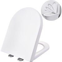 Homelody - Toilettendeckel wc Sitz d Form Klodeckel mit Quick-Release-Funktion und Softclose Absenkautomatik Klodeckel abnehmbar Toilettensitz von HOMELODY