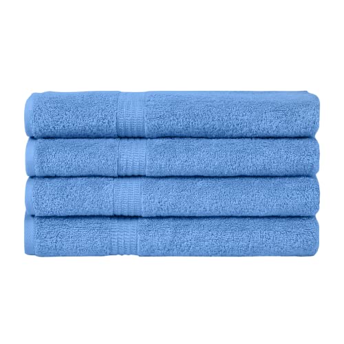 HOMELOVER Organic Cotton Bath Towels Set - Bath Sheets Set of 4, Luxury Extra Large Turkish Cotton Bathroom Towel for Adults, Quick Dry High Absorbent Oversite Bath Sheet for Hotel - Sky Blue von HOMELOVER
