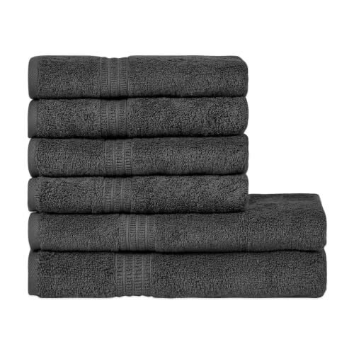 Homelover 100% Bio-Baumwolle Handtuch Set, Hohe Qualität, Weich & Sehr Saugfähig, Schnell Trocknendes, Oeko-TEX Made in Green & GOTS Zertifiziert (2,70x130, 4,50x90, Coal Grey) von Homelover