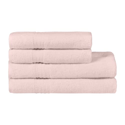 Homelover 100% Bio-Baumwolle Handtuch Set, Badetücher, Hohe Qualität, Weich & Sehr Saugfähig, Schnell Trocknendes, Oeko-TEX Made in Green&GOTS Zertifiziert(2-70x130, 2-50x90, Seashell Pink) von Homelover
