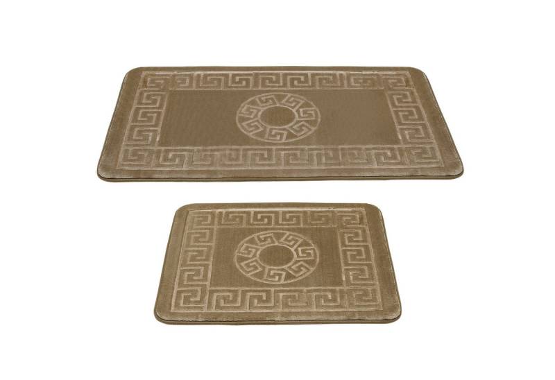 HOMELUX Badematte 2-teilig Badteppich Wasserabsorbierend Badematten Set, rutschhemmend beschichtet, Memory Schaum, fur Bbodenheizungsgeeignet, schnelltrocknend, strapazierfahig, Polyester, Größe: 60x100cm+60x50cm von HOMELUX